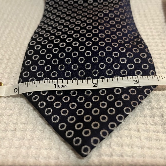 Express Tie - Navy Blue with Silver Circles - EUC - Picture 8 of 8